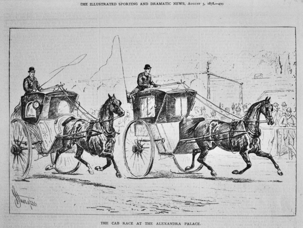 The Cab Race at the Alexandra Palace.  1878.