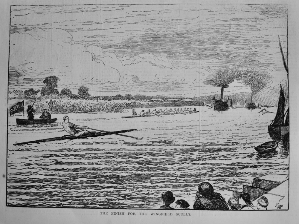 The Finish for the Wingfield Sculls.  1878.