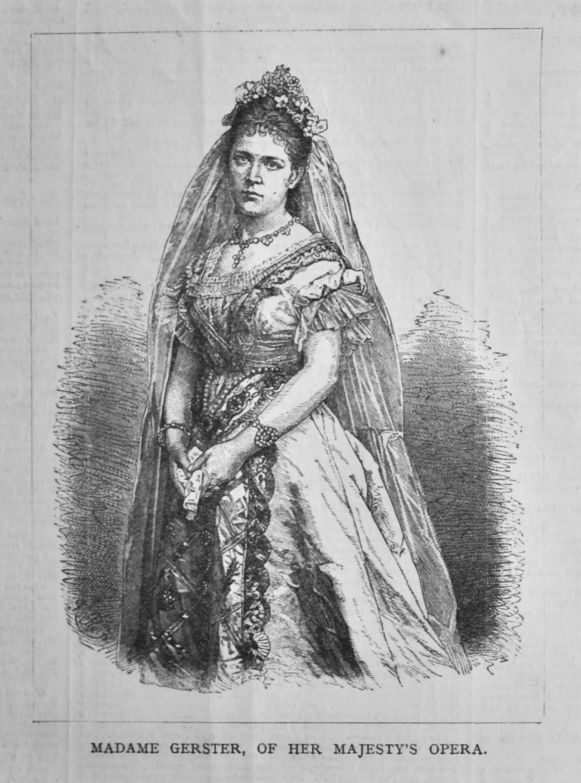 Madame Gerster, of Her Majesty's Opera. 1878.