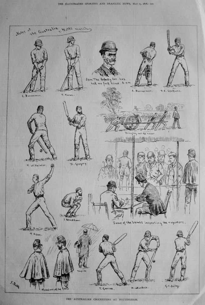The Australian Cricketers at Nottingham.  1878.