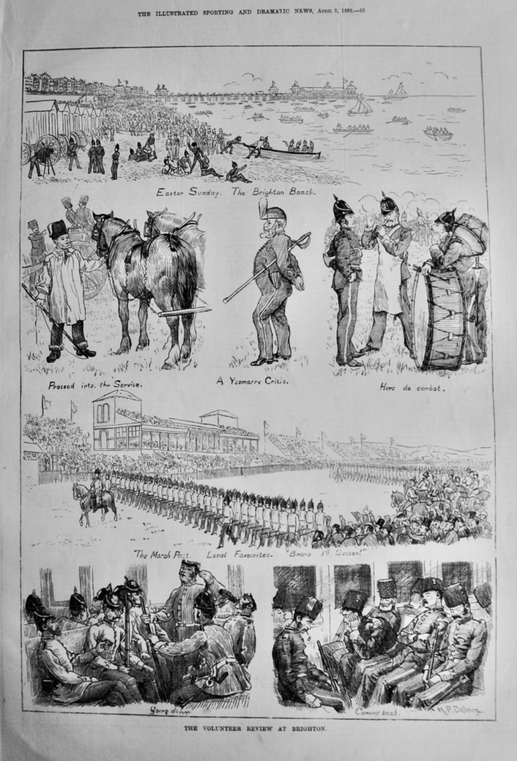The Volunteer Review at Brighton.  1880.