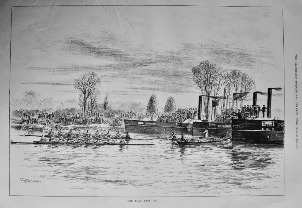 The Boat Race Day.  1880.