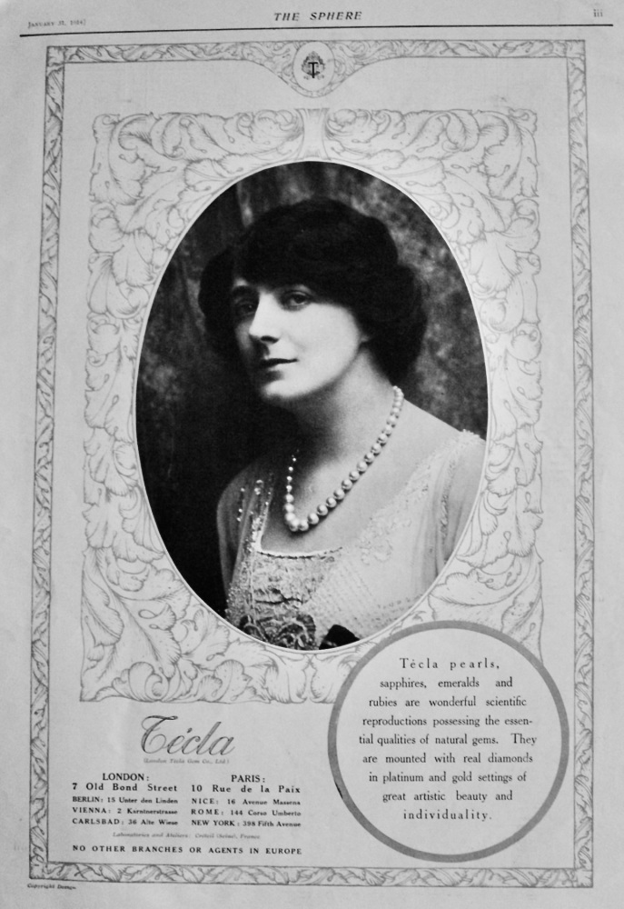 Tecla Pearls.  1914.