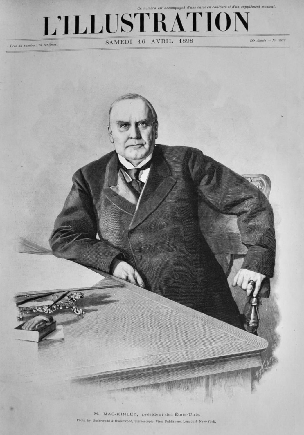 M. Mac-Kinley, president des Etats-Unis.  1898.