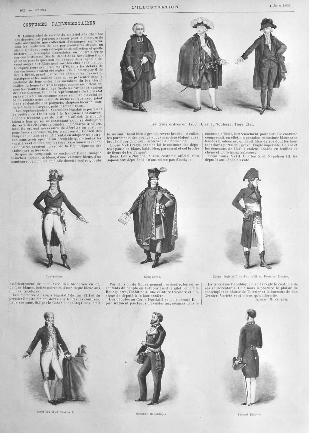 Costumes Parlementaires.  1898.