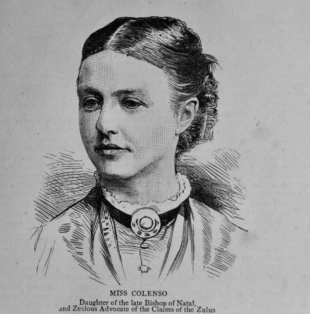 Miss Colenso. - Daughter of the Late Bishop of Natal, and Zealous Advocate of the Claims of the Zulus.  1889.