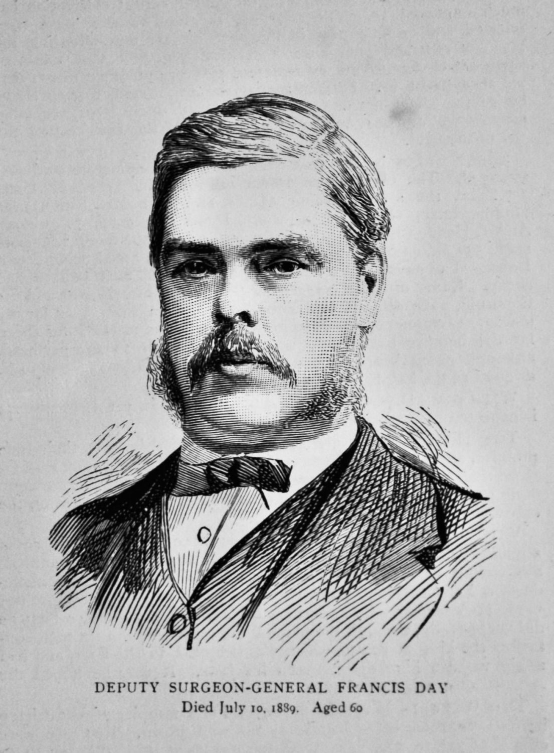 Deputy Surgeon-General Francis Day. 1889.