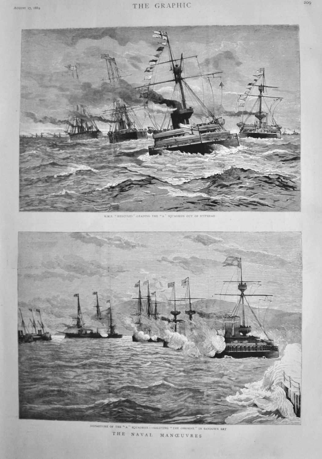 The Naval Manoeuvres.  1889.
