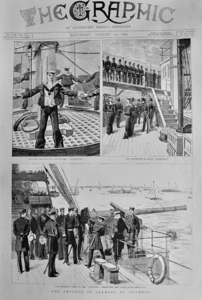 The Emperor of Germany at Spithead.  1889.