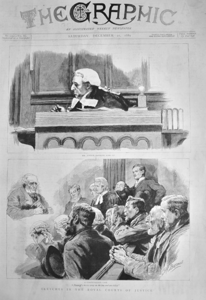 Sketches in the Royal Courts of Justice.  1889.
