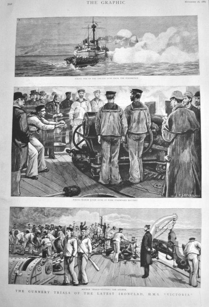The Gunnery Trials of the Latest Ironclad, H.M.S.  "Victoria".  1889.