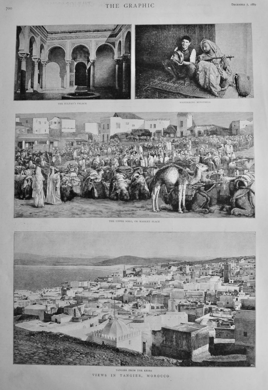Views in Tangier, Morocco.  1889.