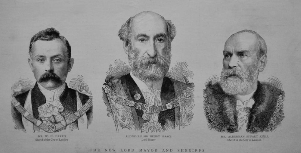 The New Lord Mayor and Sheriffs.  (London)  1889.