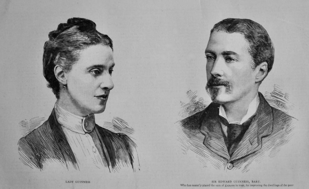 Lady Guinness   &  Sir Edward Guinness, Bart.  1889.