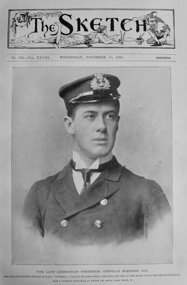 The Late Commander Frederick Greville Egerton, R.N.  1899.
