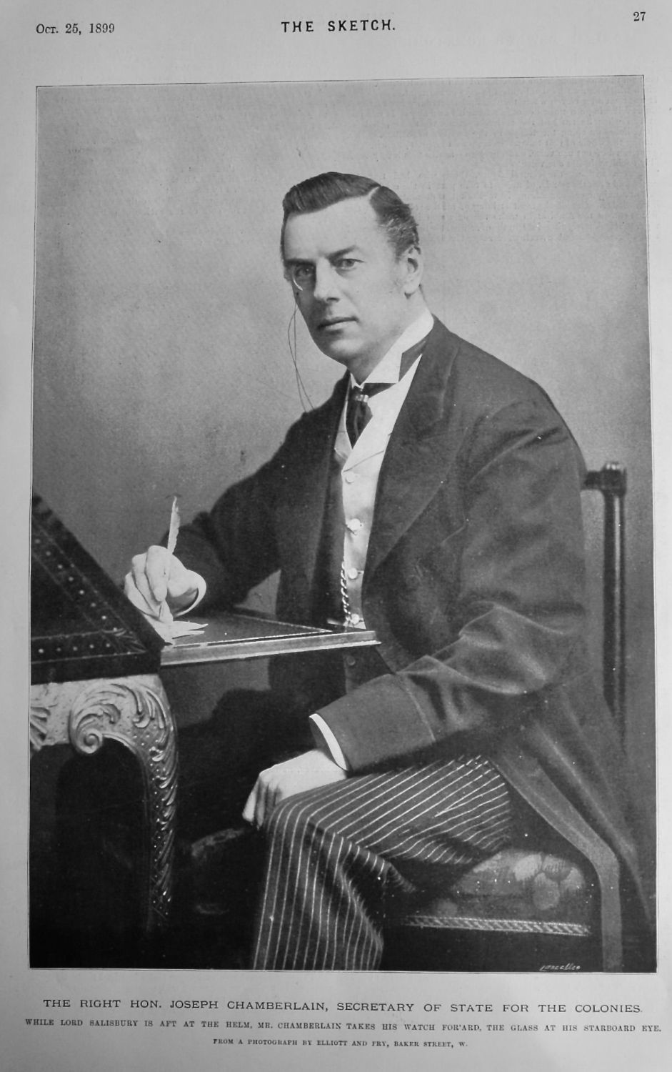 The Right Hon. Joseph Chamberlain, Secretary of State for the Colonies.  18