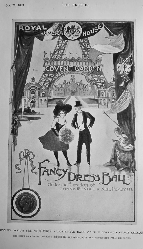 Scenic Design for the First Fancy-Dress Ball of the Covent Garden Season.  1899.