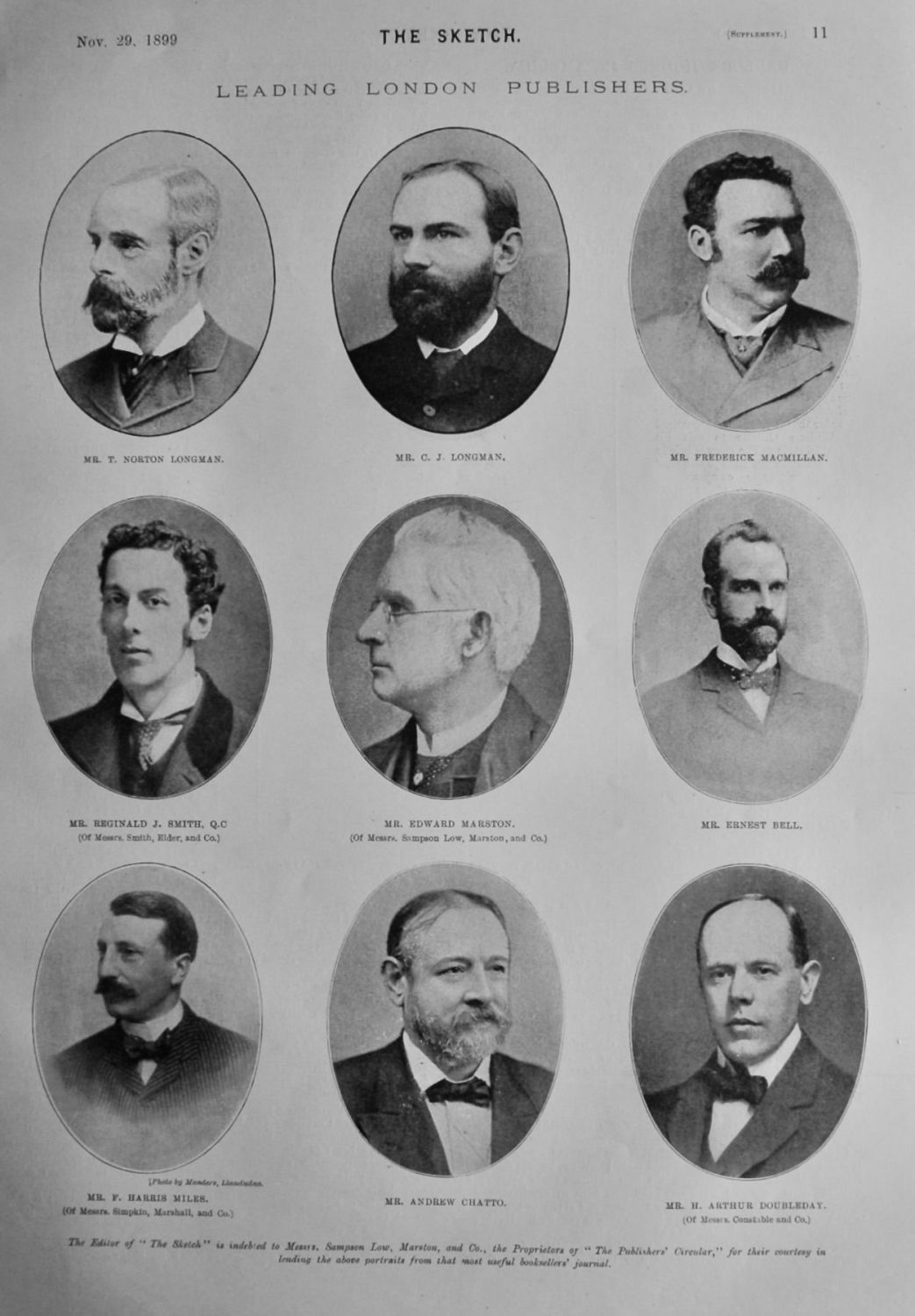 Leading London Publishers.  1899.
