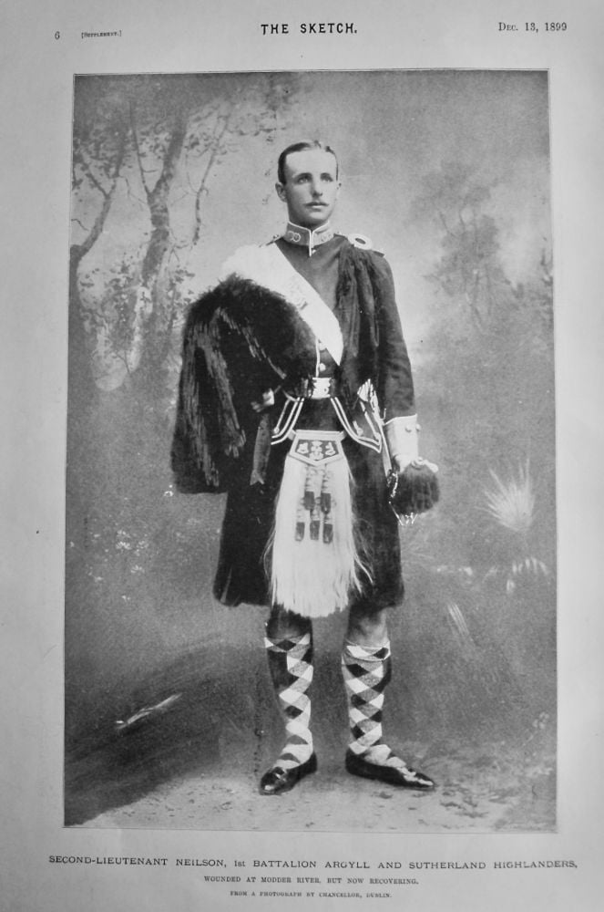 Second-Lieutenant Neilson, 1st Battalion Argyll and Sutherland Highlanders.  1899.