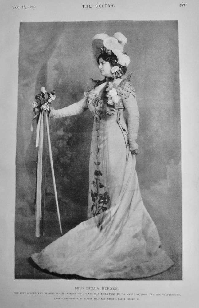 Miss Nella Bergen.  1900.
