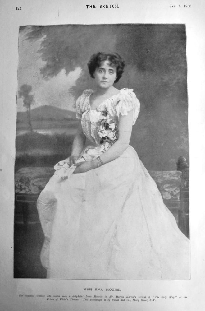 Miss Eva Moore.  1900.