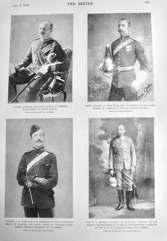 Some Notable Officers. (Army)  1900.