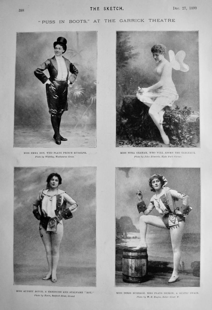"Puss in Boots," at the Garrick Theatre.  1899.