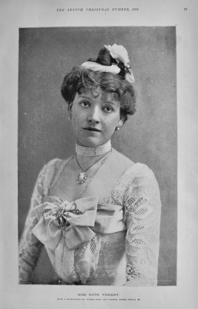 Miss Ruth Vincent.  1899.