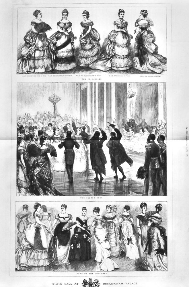 State Ball at Buckingham Palace.  1875.