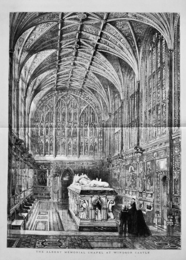 The Albert Memorial Chapel at Windsor Castle.  1875.