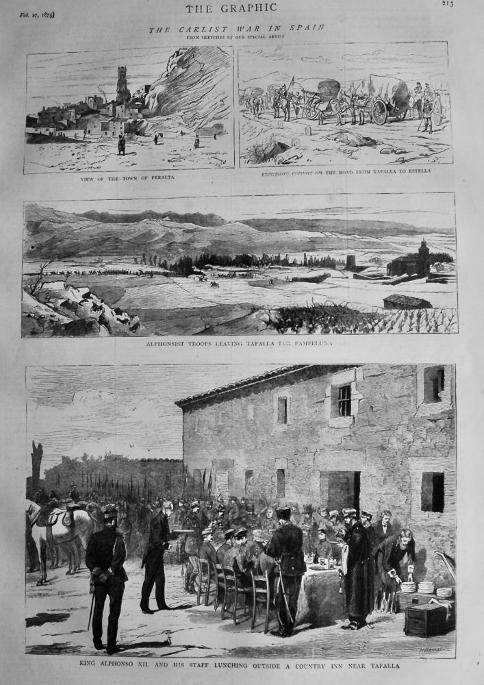 The Carlist War in Spain.  1875.
