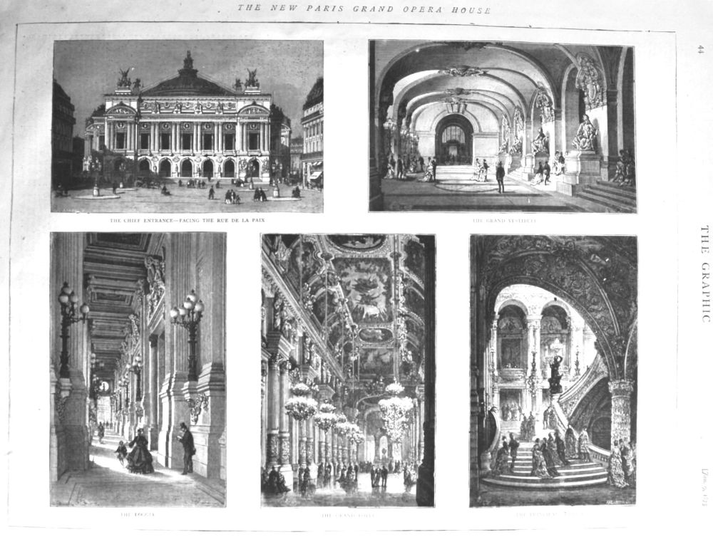 The New Paris Grand Opera House.  1875.
