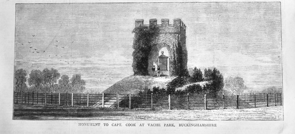 Monument to Capt. Cook at Vache Park, Buckinghamshire.  1875.