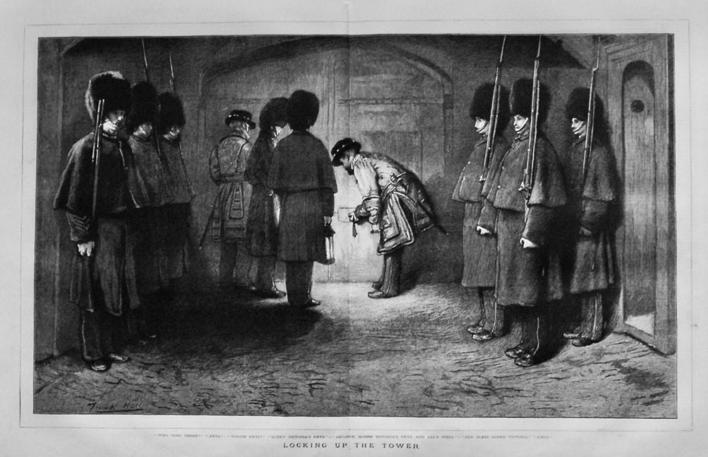 Locking up the Tower.  1875.