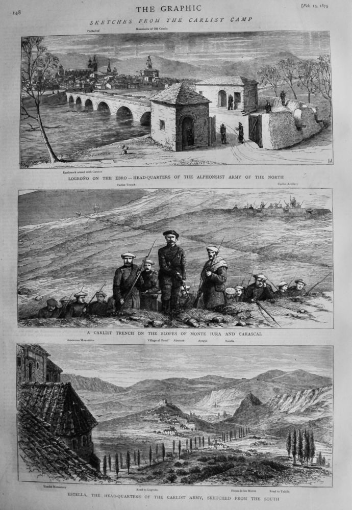 Sketches from the Carlist Camp.  1875.