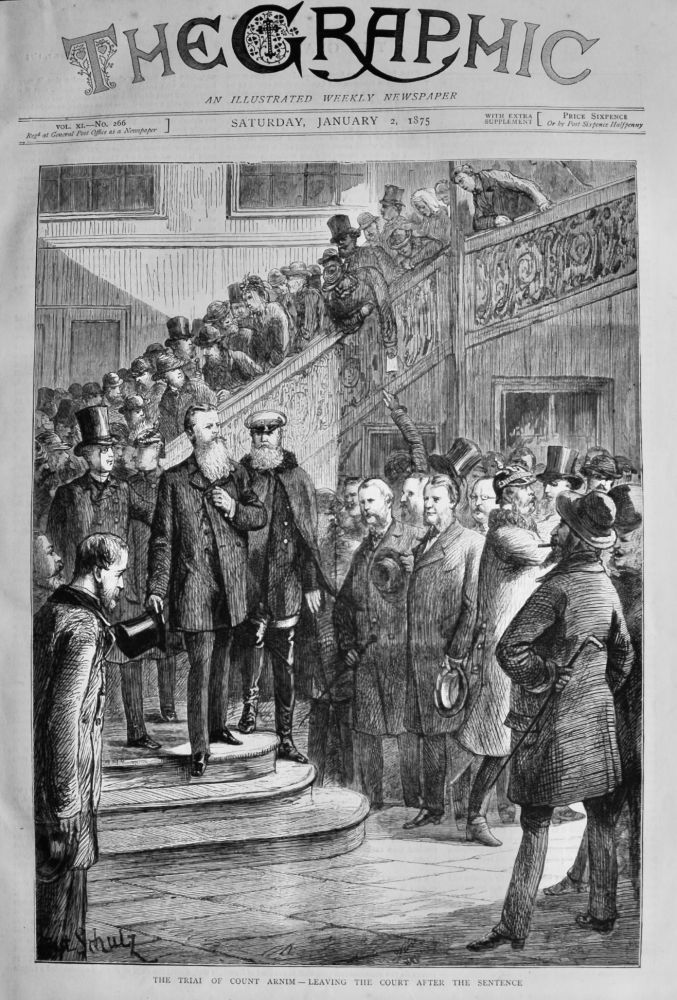 The Trial of Count Arnim - Leaving the Court after the Sentence.  1875.