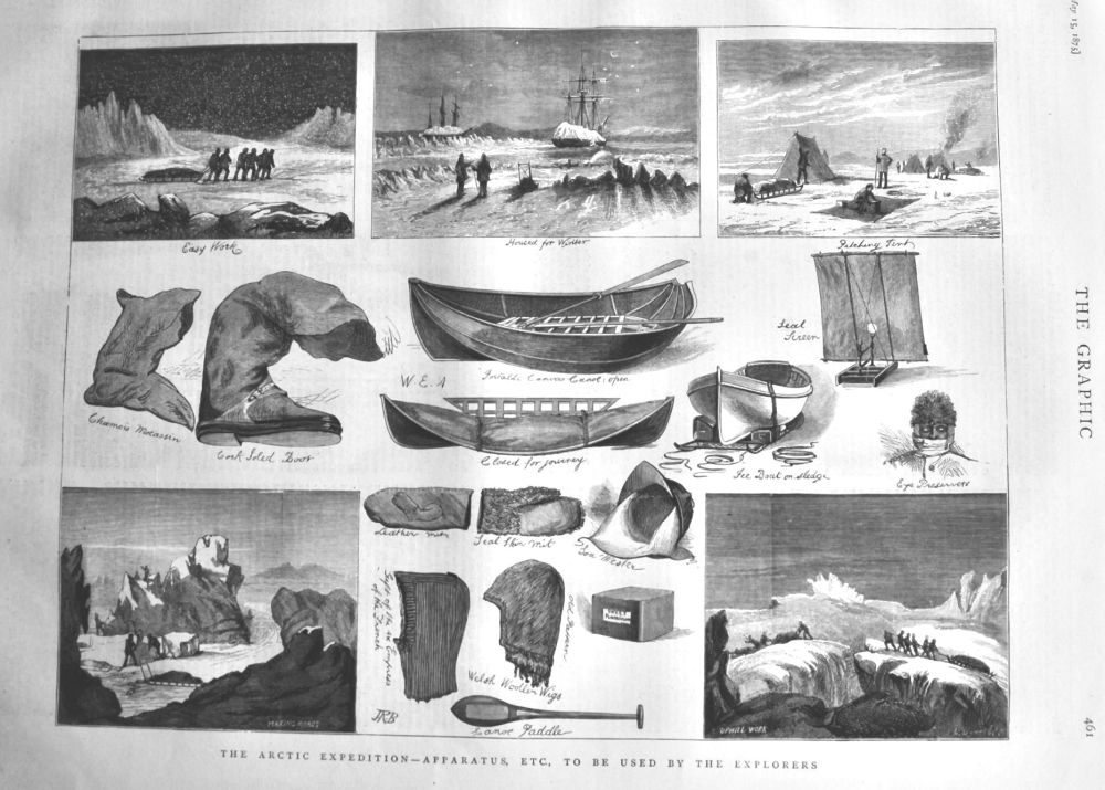 The Arctic Expedition - Apparatus, Etc., to be used by the Explorers.  1875.