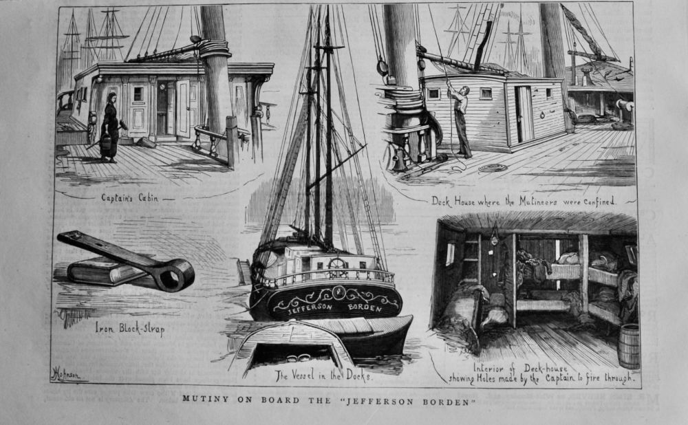 Mutiny on Board the "Jefferson Borden."  1875.