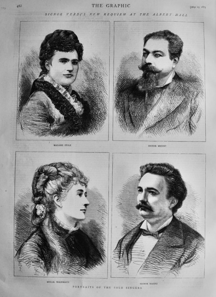 Signor Verdi's New Requiem at the Albert Hall.  1875.