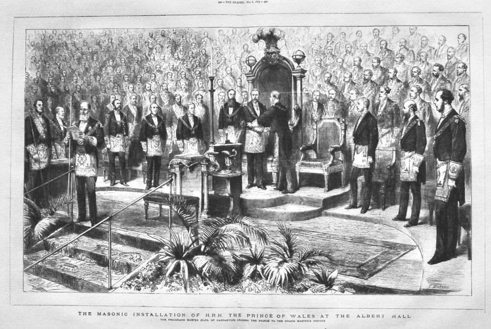 The Masonic Installation of H.R.H. The Prince of Wales at the Albert hall.  1875.