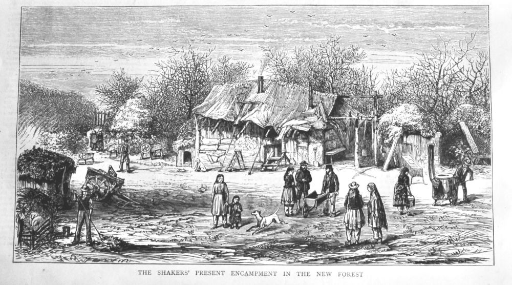 The Shakers' Present Encampment in the New Forest.  1875.