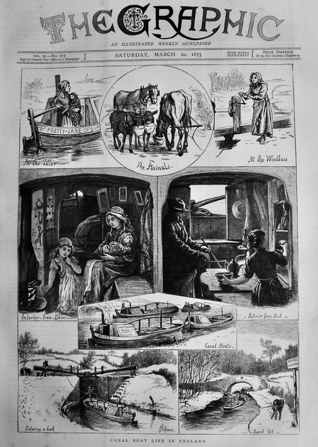 Canal Boat Life in England.  1875.