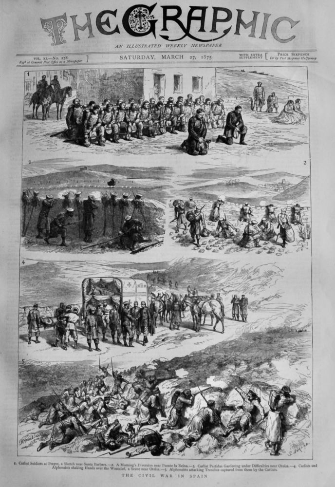 The Civil War in Spain.  1875.