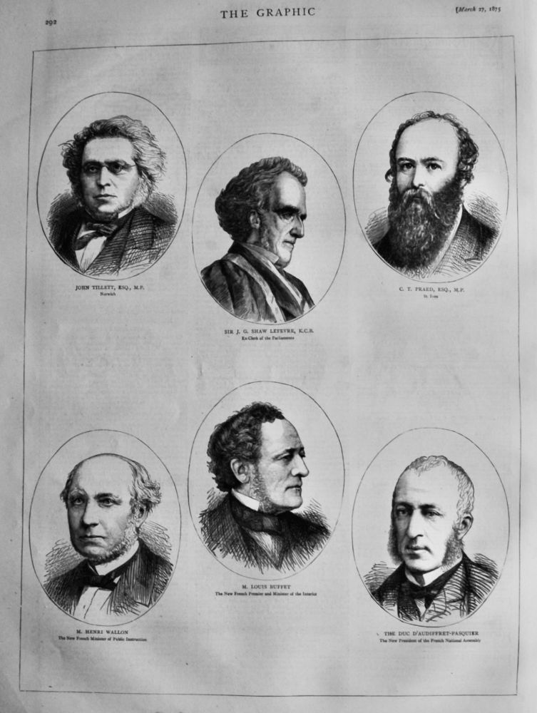 Political Portraits from 1875.