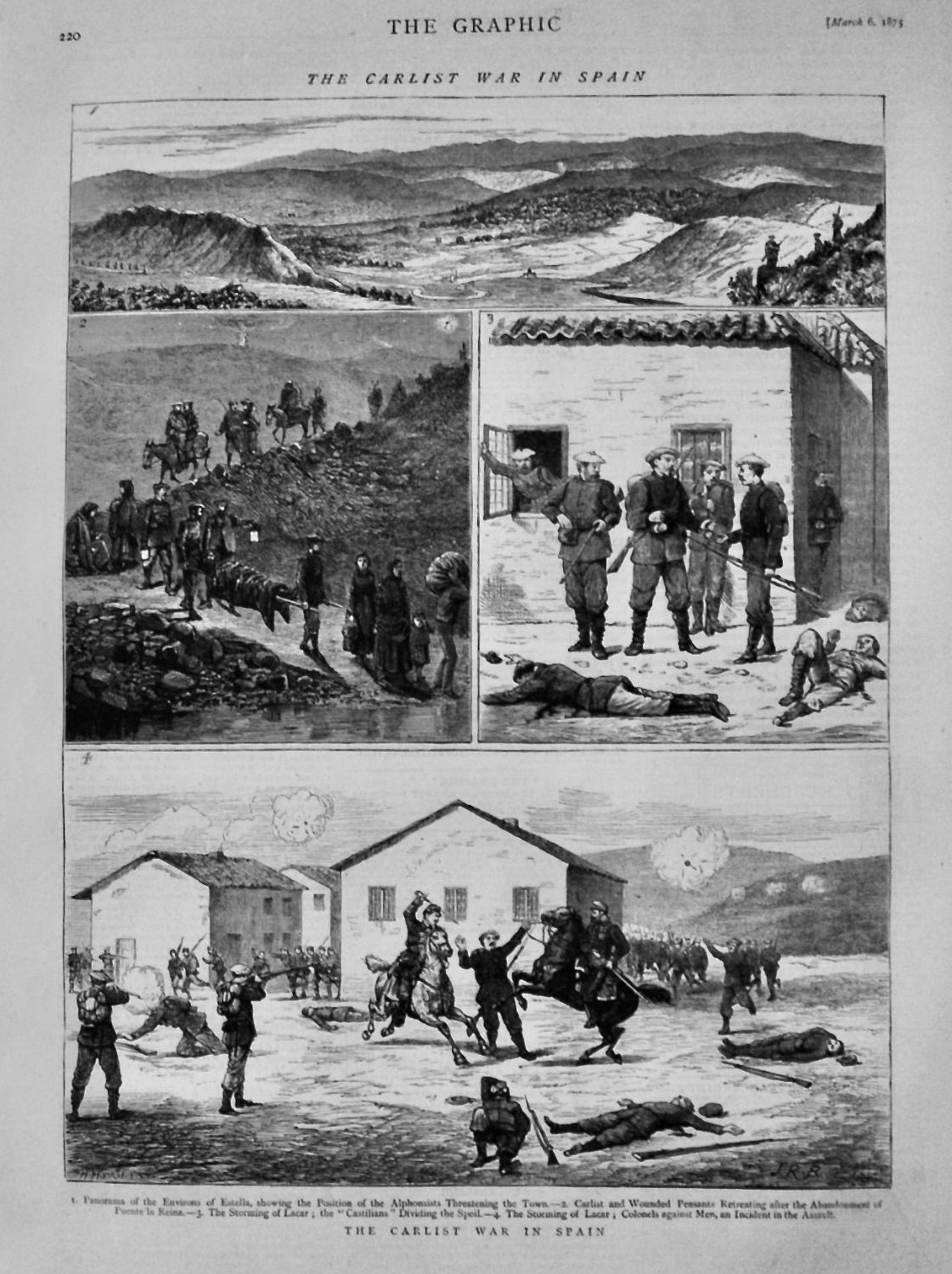 The Carlist War in Spain. 1875.