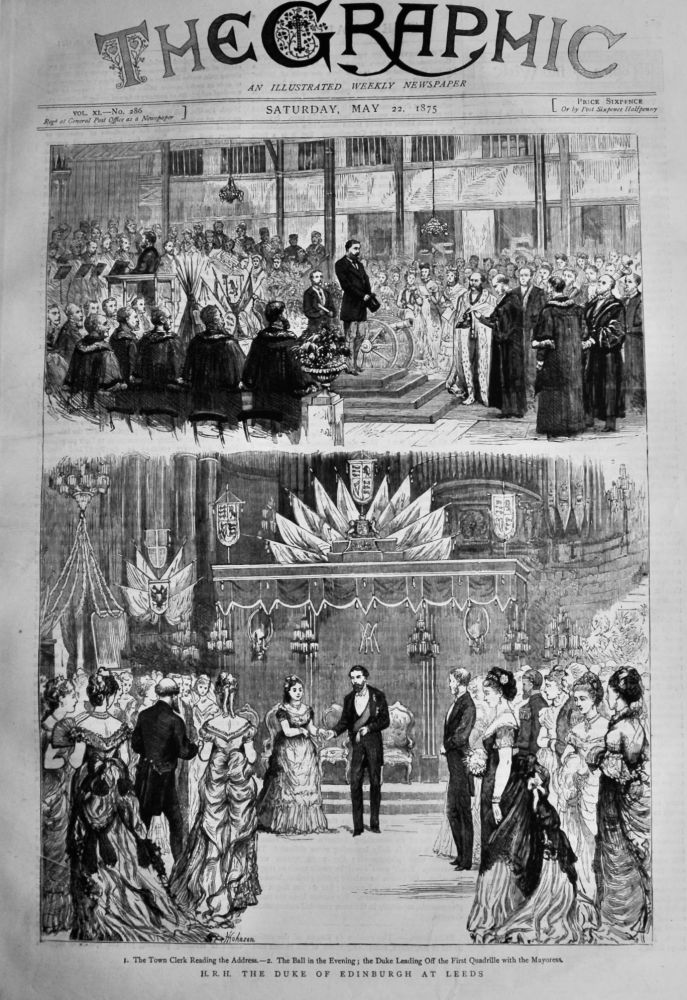 H.R.H. the Duke of Edinburgh at Leeds.  1875.