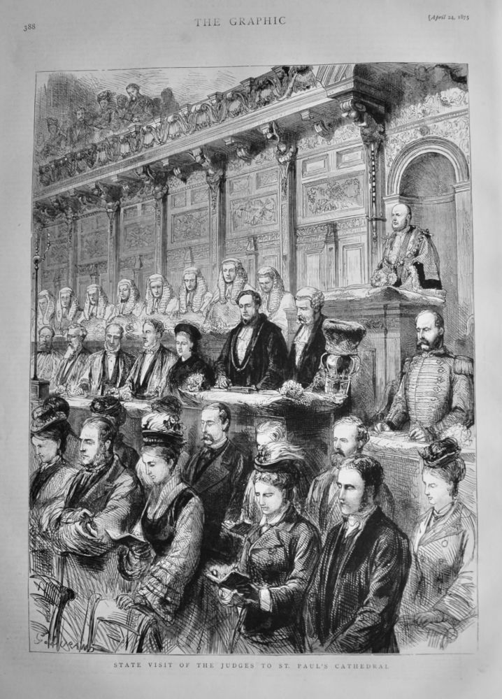 State Visit of the Judges to St. Paul's Cathedral.  1875.