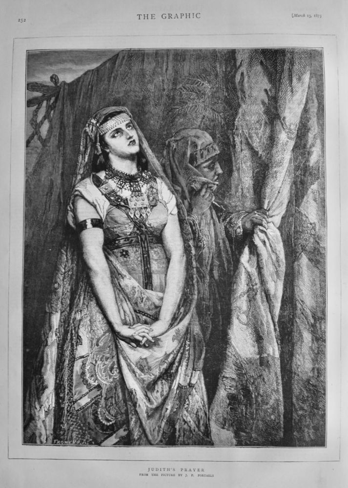 Judith's Prayer. (From the picture by J. F. Portaels.)  1875.