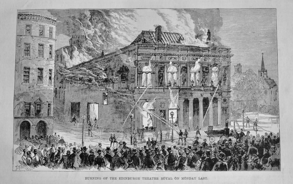 Burning of the Edinburgh Theatre Royal on Monday Last.  1884.