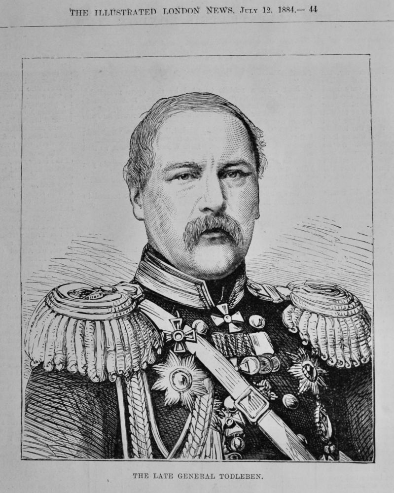 The Late General Todleben.  1884.